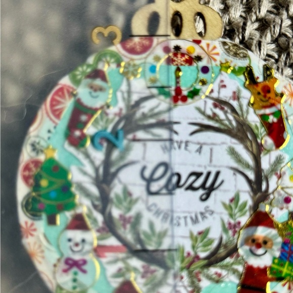 Set of 4 new 3x3” unique handmade wooden Christmas tree hanging ornaments $40 - Picture 11 of 12